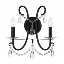 CRYSTORAMA 6822-MK-CL-MWP - Othello 2 Light Matte Black Sconce