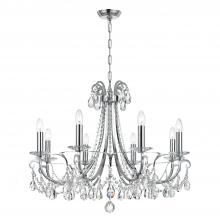 CRYSTORAMA 6828-CH-CL-MWP - Othello 8 Light Polished Chrome Chandelier