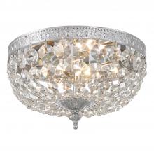 CRYSTORAMA 710-CH-CL-I - Crystorama 2 Light Clear Italian Crystal Polished Chrome Flush Mount
