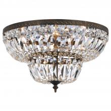 CRYSTORAMA 724-EB-CL-SAQ - Crystorama 6 Light Spectra Crystal English Bronze Flush Mount