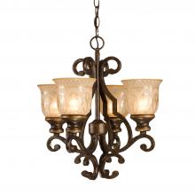 CRYSTORAMA 7404-BU - Norwalk 4 Light Bronze Umber Mini Chandelier