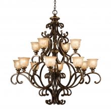 CRYSTORAMA 7412-BU - Norwalk 12 Light Bronze Umber Chandelier