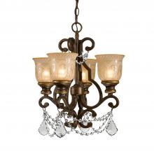 CRYSTORAMA 7504-BU-CL-SAQ - Norwalk 4 Light Spectra Crystal Bronze Umber Mini Chandelier
