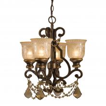 CRYSTORAMA 7504-BU-GT-MWP - Norwalk 17'' Golden Teak Hand Cut Crystal Bronze Umber Chandelier