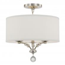 CRYSTORAMA 8005-PN_CEILING - Mirage 3 Light Polished Nickel Semi Flush Mount