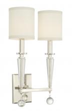 CRYSTORAMA 8102-PN - Paxton 2 Light Polished Nickel Sconce