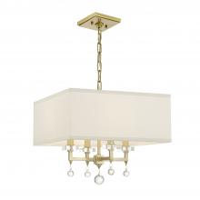 CRYSTORAMA 8105-AG - Paxton 4 Light Aged Brass Chandelier