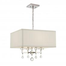CRYSTORAMA 8105-PN - Paxton 4 Light Polished Nickel Chandelier