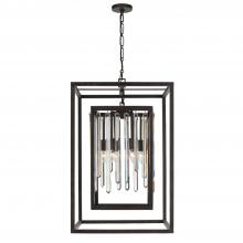 CRYSTORAMA 8409-FB - Hollis 6 Light Forged Bronze Lantern Chandelier