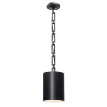 CRYSTORAMA 8680-MK-WH - Brian Patrick Flynn Alston 1 Light Matte Black + White Mini Pendant