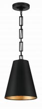 CRYSTORAMA 8685-MK-GA - Brian Patrick Flynn Alston 2 Light Matte Black + Antique Gold Mini Pendant