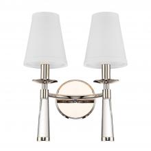 CRYSTORAMA 8862-PN - Baxter 2 Light Polished Nickel Sconce