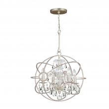 CRYSTORAMA 9025-OS-CL-MWP - Solaris 4 Light Olde Silver Mini Chandelier