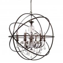 CRYSTORAMA 9219-EB-CL-MWP - Solaris 6 Light English Bronze Chandelier