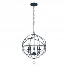 CRYSTORAMA 9224-BK - Solaris 5 Light Black Mini Chandelier