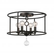 CRYSTORAMA 9267-EB - Cameron 4 Light English Bronze Semi Flush Mount
