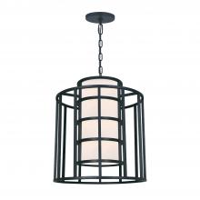 CRYSTORAMA 9597-MK - Brian Patrick Flynn Hulton 21'' Matte Black Chandelier