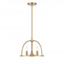 CRYSTORAMA ABB-3003-VG - Abbott 3 Light Vibrant Gold Mini Chandelier