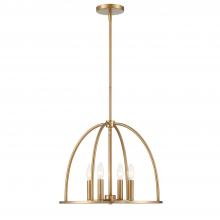 CRYSTORAMA ABB-3004-VG - Abbott 4 Light Vibrant Gold Lantern Chandelier