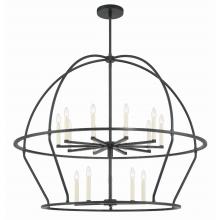 CRYSTORAMA ABB-3029-BK - Abbott 15 Light Black Chandelier