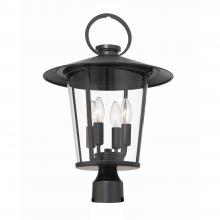 CRYSTORAMA AND-9209-CL-MK - Andover 4 Light Matte Black Outdoor Post