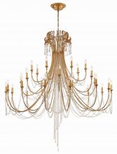 CRYSTORAMA ARC-1929-GA-CL-MWP - Arcadia 28 Light Antique Gold Chandelier