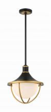 CRYSTORAMA ATL-705-MK-TG - Atlas 3 Light Matte Black + Textured Gold Outdoor Pendant