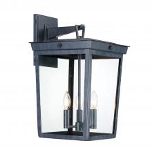 CRYSTORAMA BEL-A8063-GE - Belmont 3 Light Graphite Outdoor Sconce