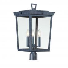 CRYSTORAMA BEL-A8069-GE - Belmont 3 Light Graphite Outdoor Post