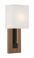 CRYSTORAMA BRE-A3633-MK-VG - Brent 1 Light Matte Black + Vibrant Gold Sconce