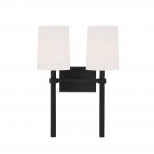 CRYSTORAMA BRO-452-BF - Bromley 2 Light Black Forged Sconce