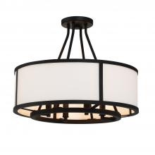 CRYSTORAMA BRY-8004-BF_CEILING - Bryant 4 Light Black Forged Semi Flush Mount