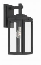 CRYSTORAMA BYR-80101-MK - Byron 1 Light Matte Black Outdoor Sconce