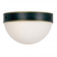 CRYSTORAMA CAP-8503-MK-TG - Brian Patrick Flynn Capsule 2 Light Matte Black + Textured Gold Outdoor Flush Mount