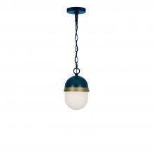 CRYSTORAMA CAP-8506-MK-TG - Brian Patrick Flynn Capsule 3 Light Matte Black + Textured Gold Outdoor Pendant