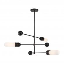 CRYSTORAMA CAP-8513-MK-TG - Brian Patrick Flynn Capsule 3 Light LED Matte Black + Textured Gold Chandelier