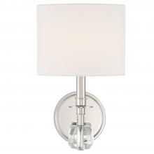 CRYSTORAMA CHI-211-PN - Chimes 1 Light Polished Nickel Sconce