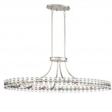 CRYSTORAMA CLO-8897-BN - Clover 12 Light Brushed Nickel Oval Chandelier