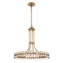 CRYSTORAMA CLO-8898-AG - Clover 8 Light Aged Brass Chandelier
