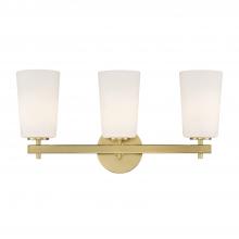 CRYSTORAMA COL-103-AG - Colton 3 Light Aged Brass Bathroom Vanity