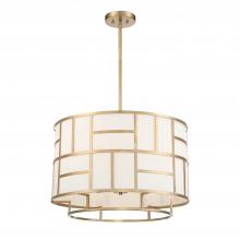 CRYSTORAMA DAN-406-VG - Libby Langdon Danielson 6 Light Vibrant Gold Chandelier