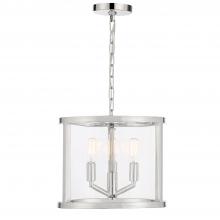 CRYSTORAMA DEV-B8003-PN - Libby Langdon Devon 3 Light Polished Nickel Lantern Chandelier