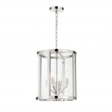 CRYSTORAMA DEV-B8004-PN - Libby Langdon Devon 4 Light Polished Nickel Lantern Chandelier