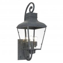 CRYSTORAMA DUM-9803-GE - Dumont 3 Light Graphite Outdoor Sconce