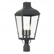 CRYSTORAMA DUM-9807-GE - Dumont 3 Light Graphite Outdoor Post