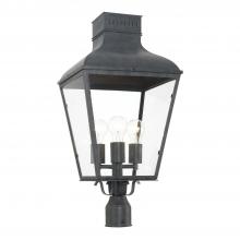 CRYSTORAMA DUM-9808-GE - Dumont 3 Light Graphite Outdoor Post