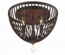 CRYSTORAMA DUV-620-FB - Duval 3 Light Forged Bronze Flush Mount