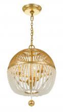 CRYSTORAMA DUV-623-GA - Duval 3 Light Antique Gold Pendant