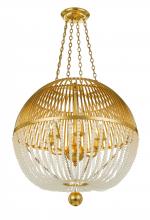 CRYSTORAMA DUV-626-GA - Duval 6 Light Antique Gold Pendant