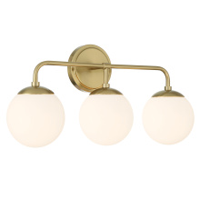 CRYSTORAMA ED0121003VG - Maverick 3 Light Vibrant Gold Bathroom Vanity